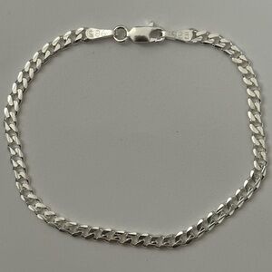 925 Silver 4mm 8.25” bracelet cuban chain unisex stunning